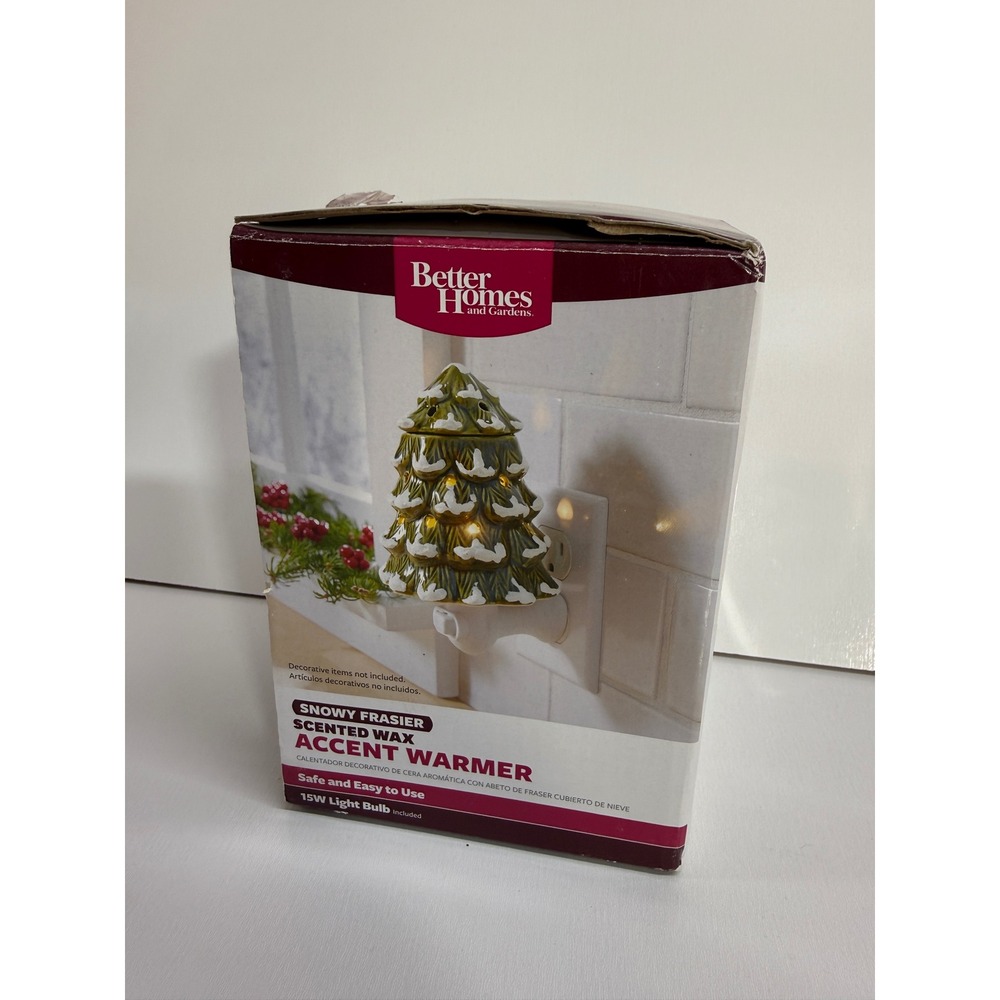 Better Homes and Gardens Snowy Frasier Scented Wax Accent Warmer Christmas Tree